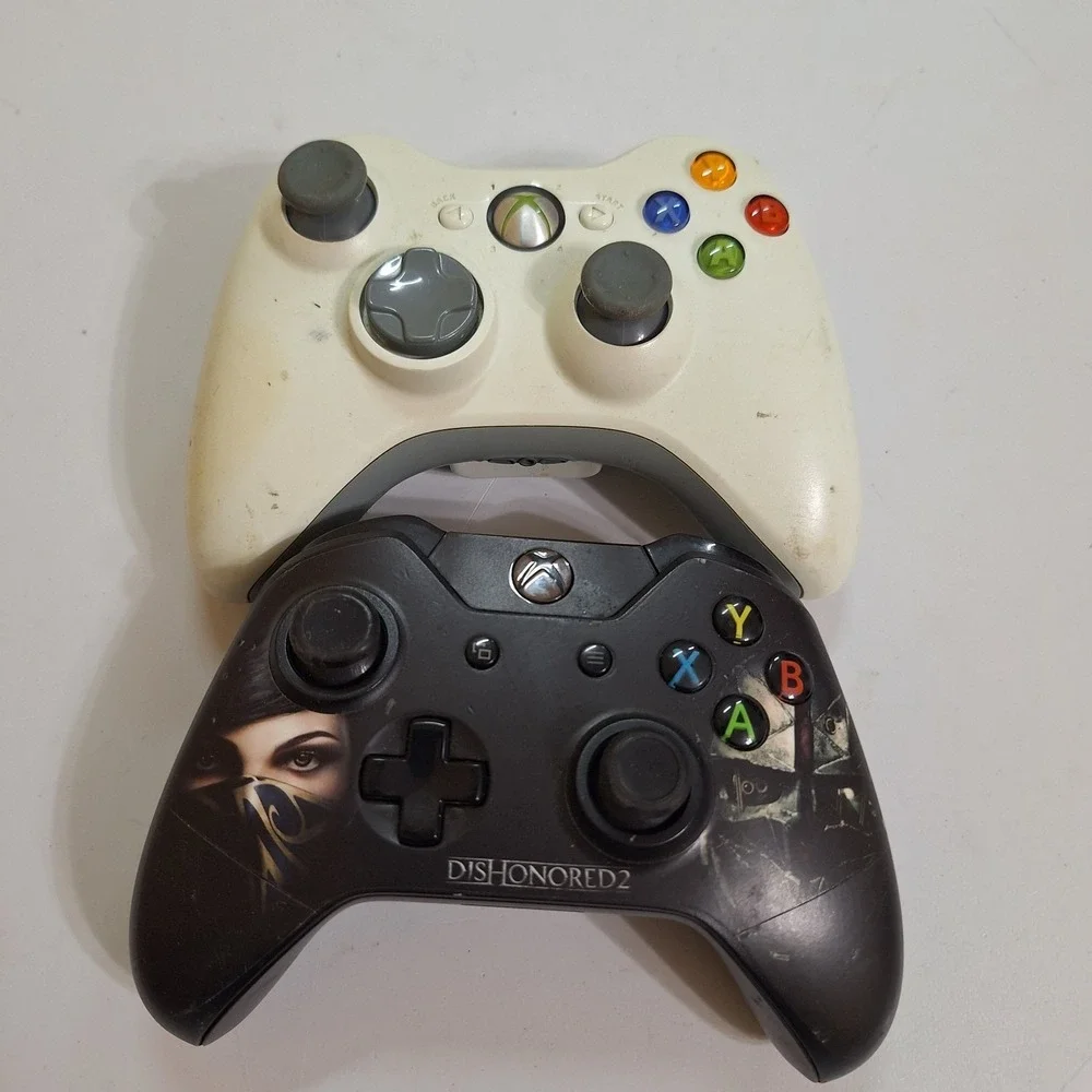 Xbox 360 Wireless Controller White  Xbox One Dishonored 2 Controller Parts Repai